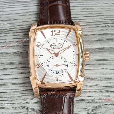 Swiss Replica Parmigiani Fleurier Kalpa Cal.PF331 Watch Rose Gold Silver Dial Men